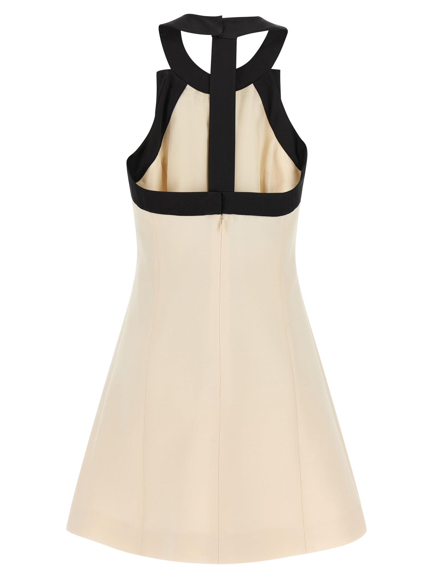 Robe courte bicolore en laine vierge Valentino Garavani