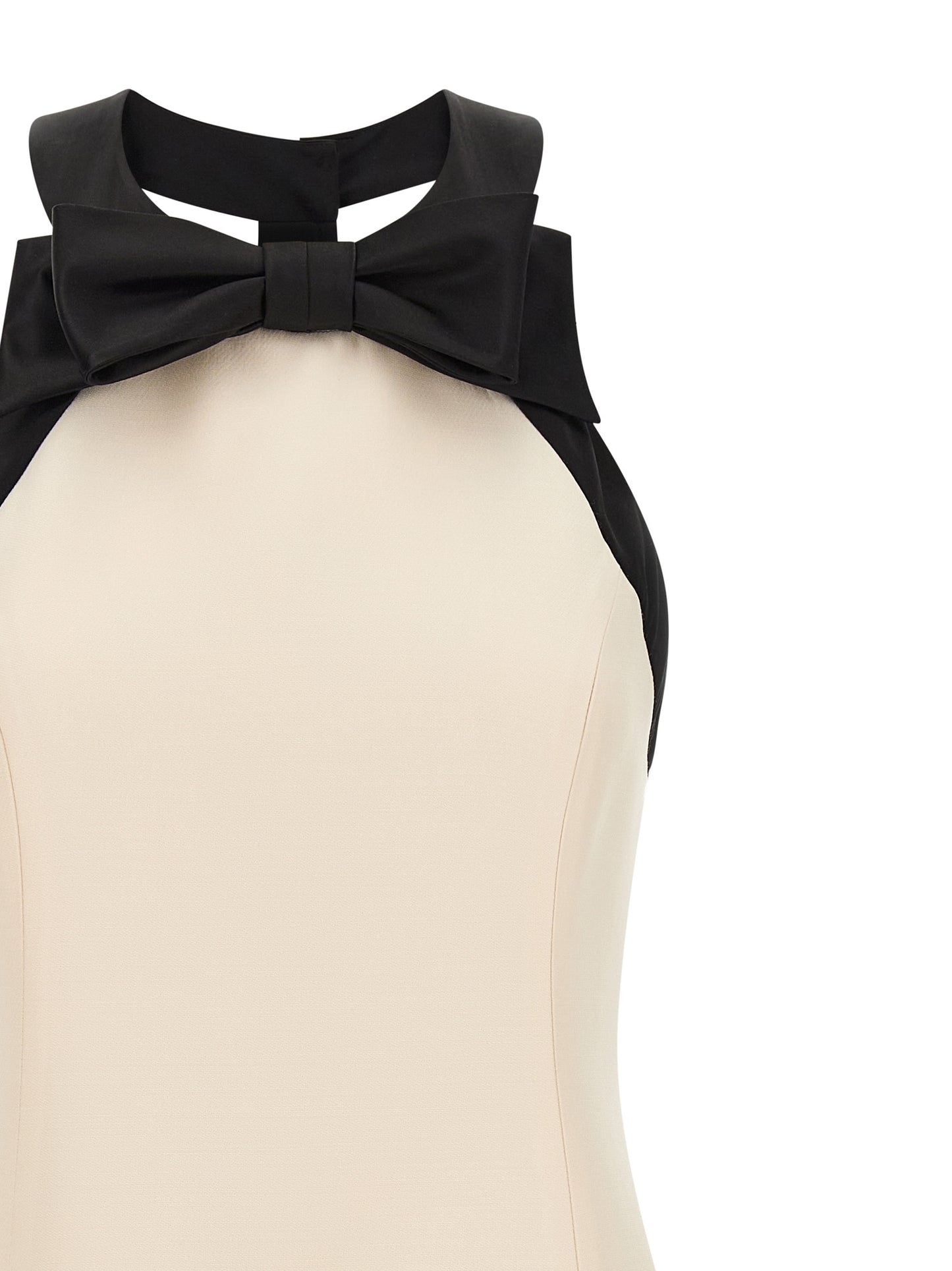 Robe courte bicolore en laine vierge Valentino Garavani