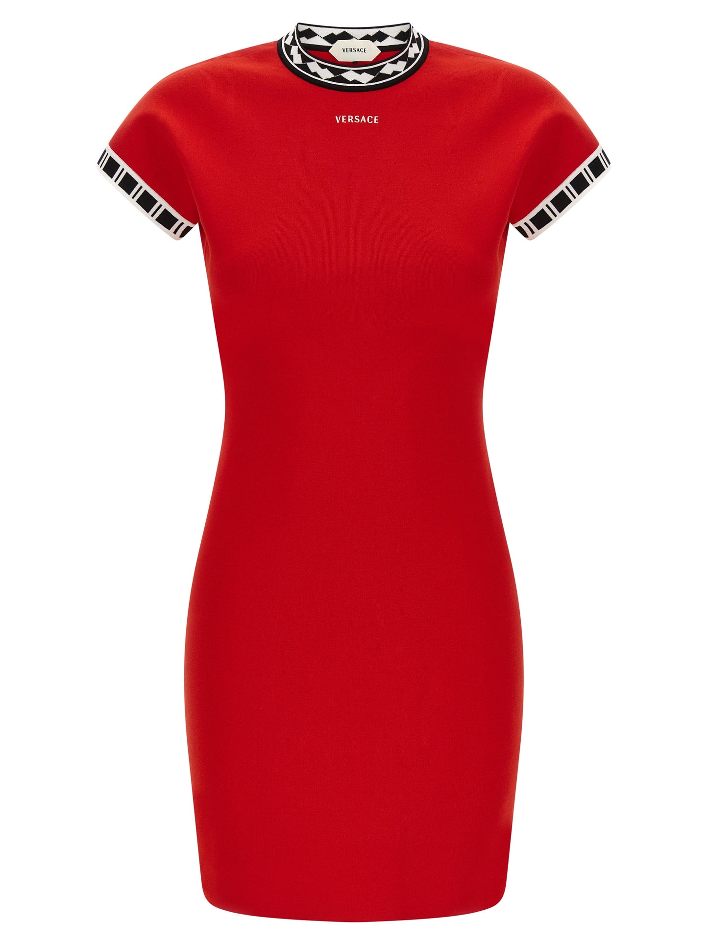 Robe Courte Versace en Coton Multicolore