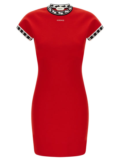 Robe Courte Versace en Coton Multicolore
