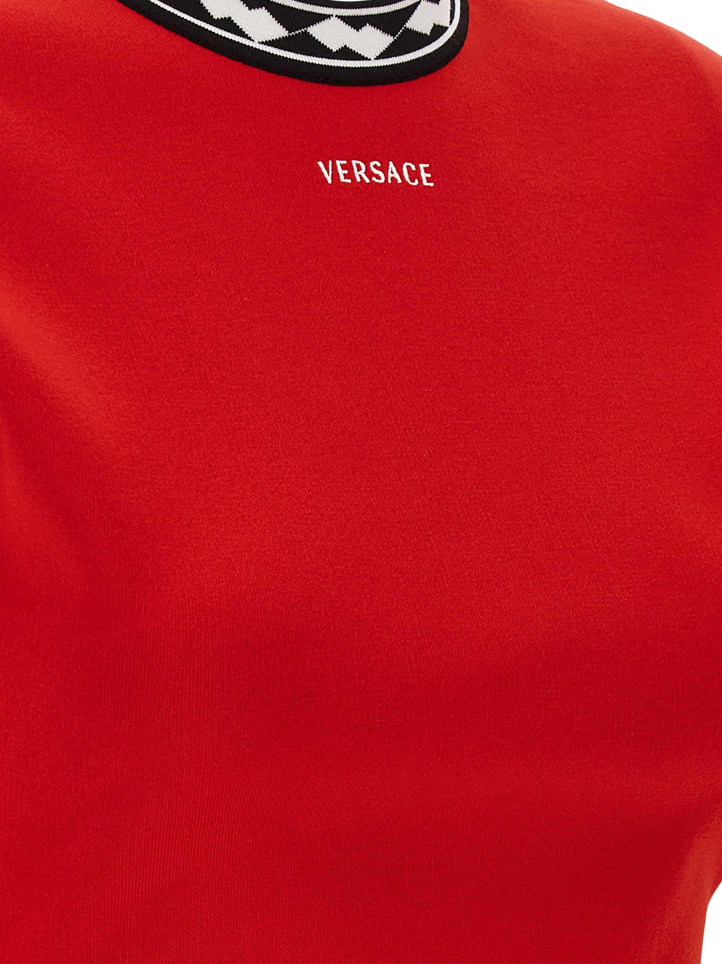 Robe Courte Versace en Coton Multicolore