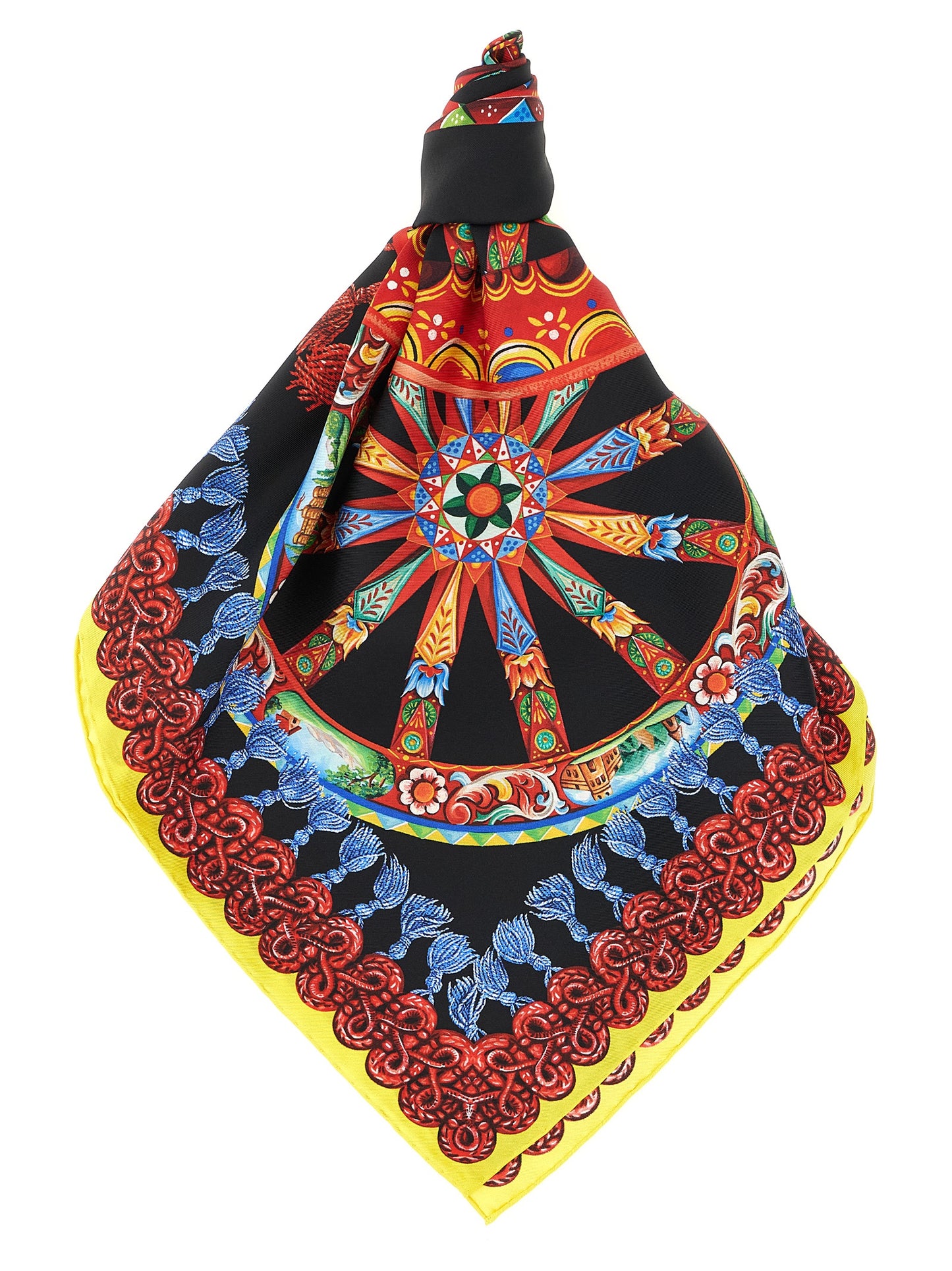 Dolce & Gabbana Foulard en Soie Multicolore - Drape Fluide
