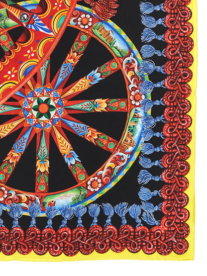 Dolce & Gabbana Foulard en Soie Multicolore - Drape Fluide