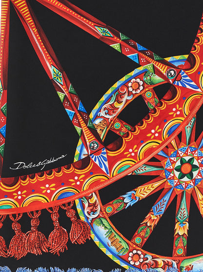 Dolce & Gabbana Foulard en Soie Multicolore - Drape Fluide