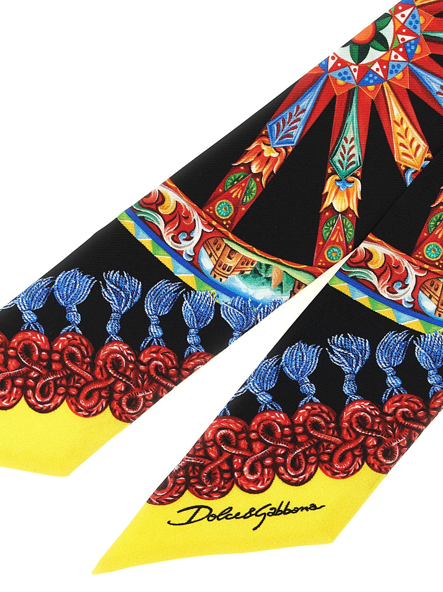Fular de seda multicolor de Dolce & Gabbana