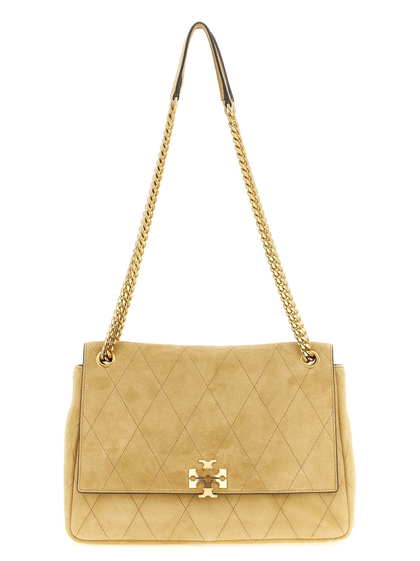 Bolso de hombro Tory Burch de piel de becerro beige