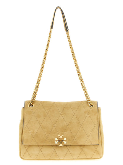 Bolso de hombro Tory Burch de piel de becerro beige