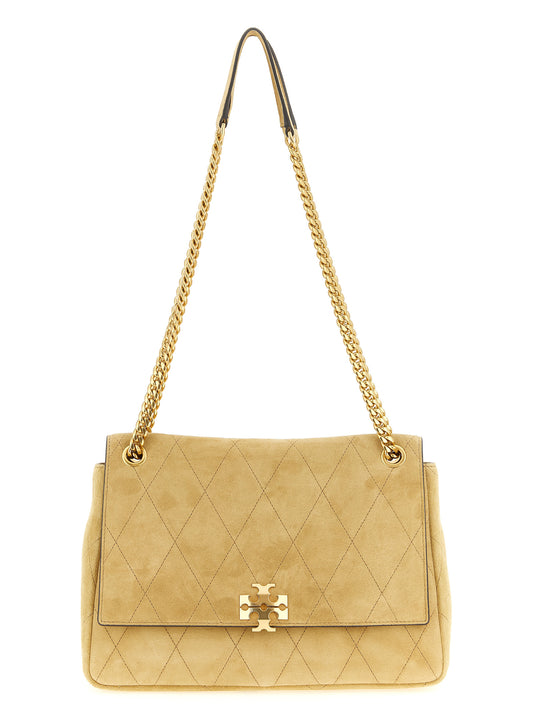 Bolso de hombro Tory Burch de piel de becerro beige