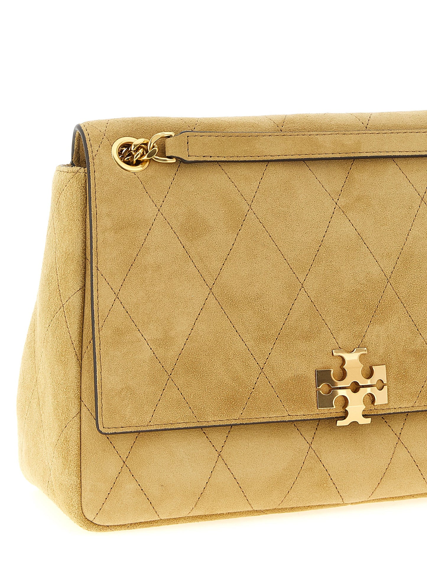 Bolso de hombro Tory Burch de piel de becerro beige