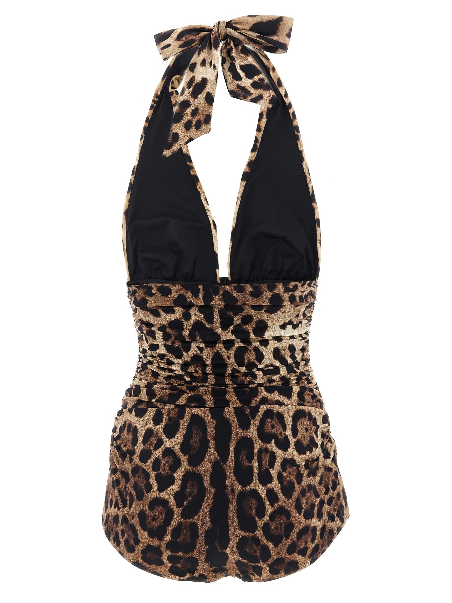 Traje de baño Dolce & Gabbana de una pieza de poliamida marrón