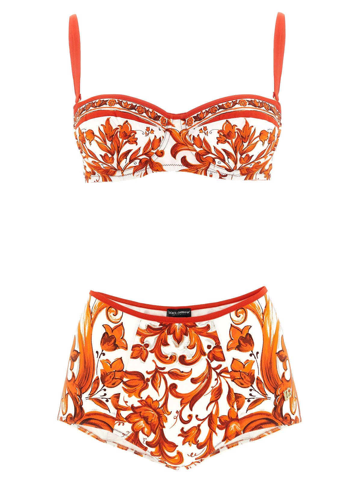 Bikini De Dos Piezas De Poliamida En Naranja De Dolce & Gabbana