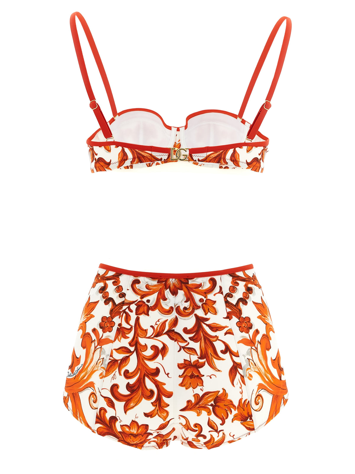 Bikini De Dos Piezas De Poliamida En Naranja De Dolce & Gabbana