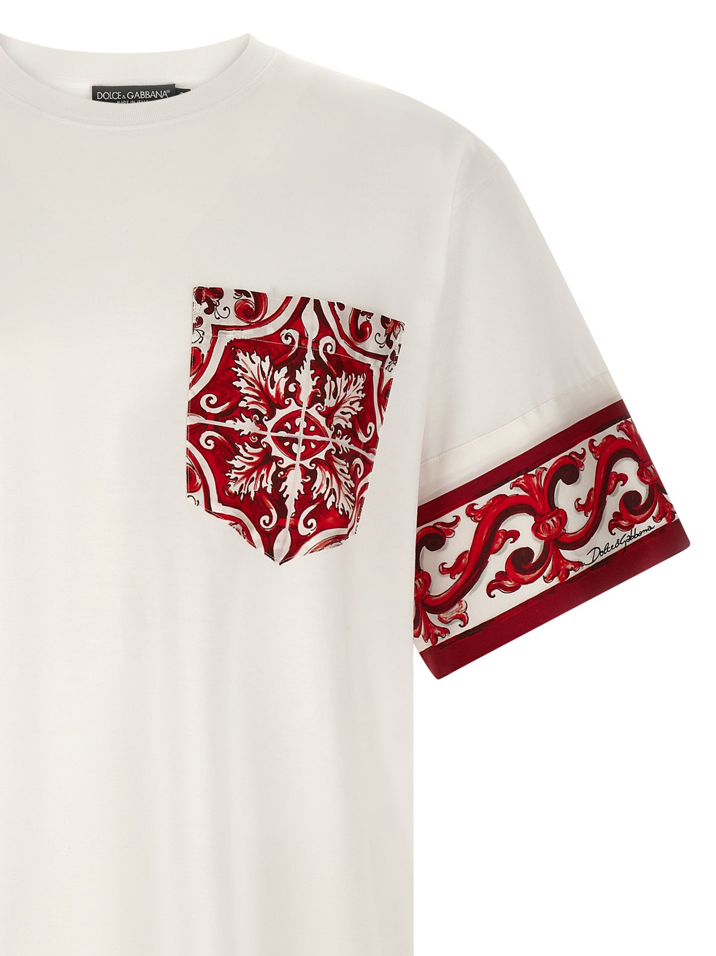 T-shirt en coton rouge Dolce & Gabbana