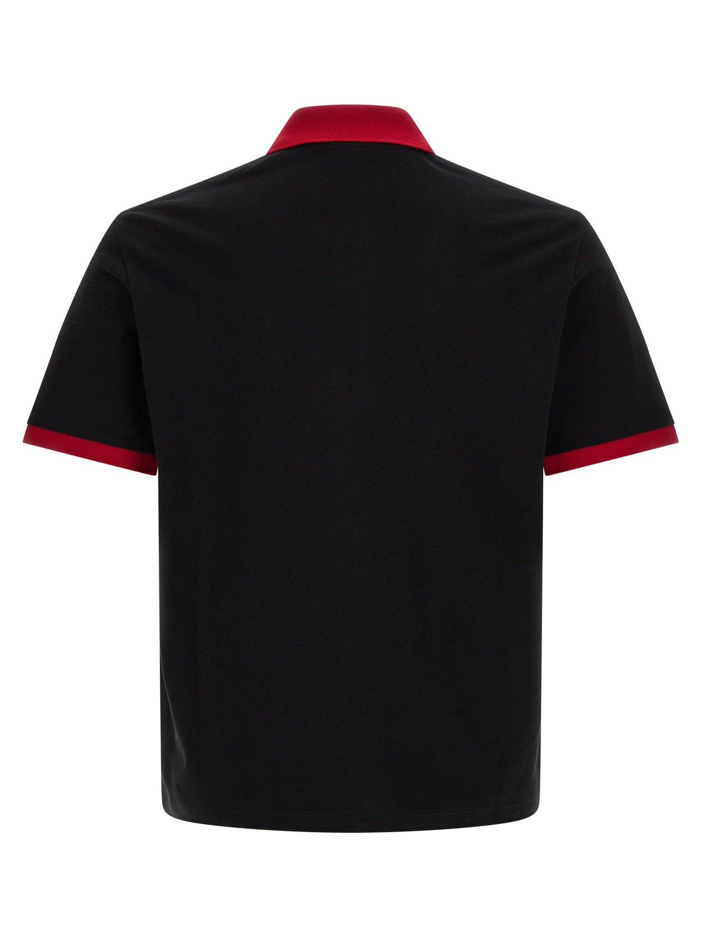 Polo De Algodón Negro Fresco y Transpirable Versace