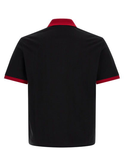 Polo De Algodón Negro Fresco y Transpirable Versace