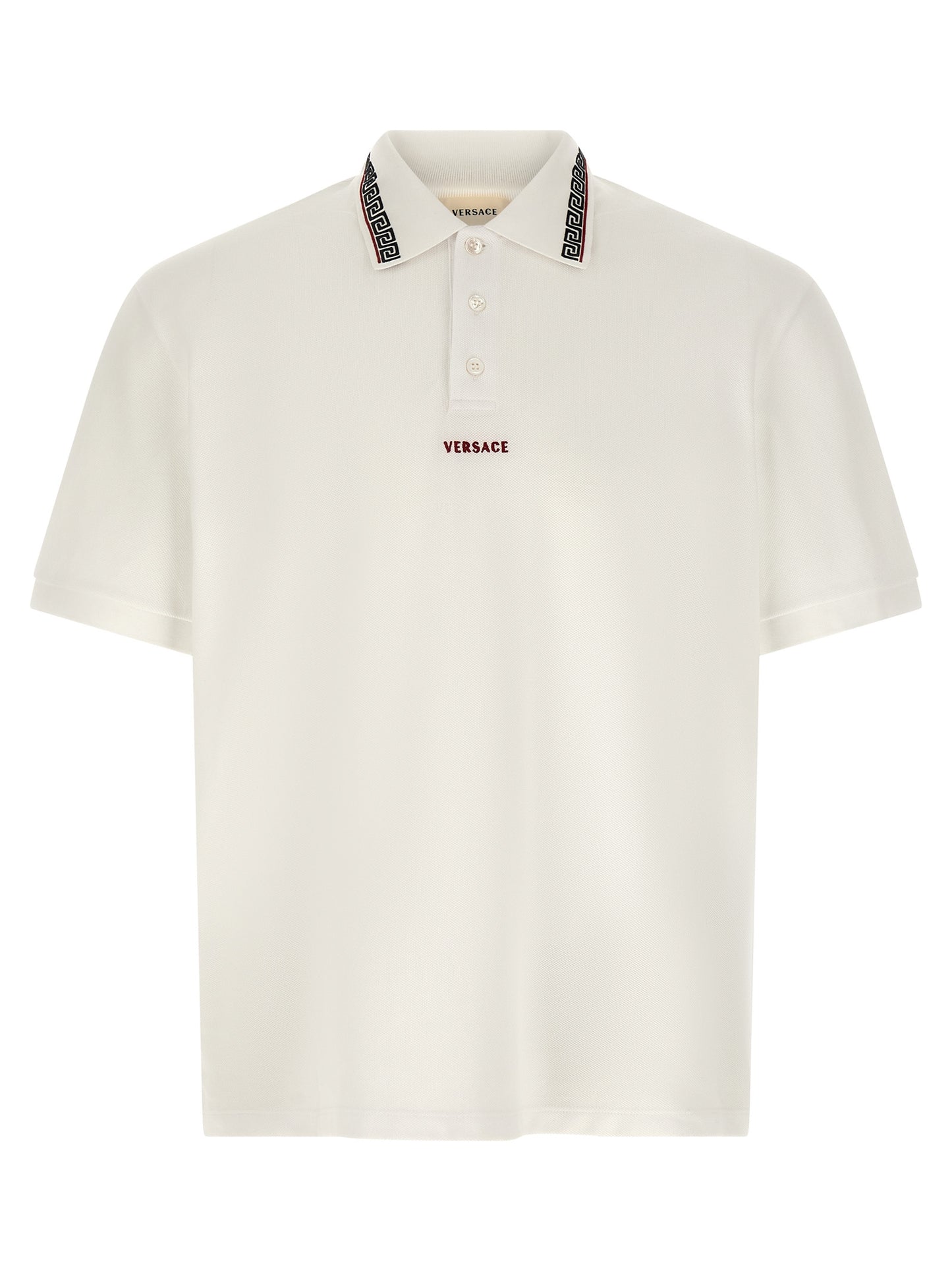 Polo de Algodón Blanco Versace