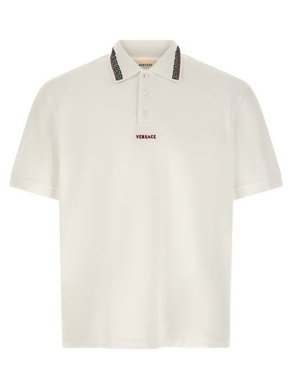 Polo de Algodón Blanco Versace