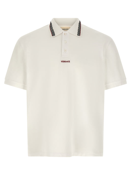 Polo de Algodón Blanco Versace