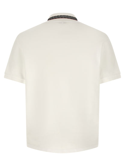 Polo de Algodón Blanco Versace