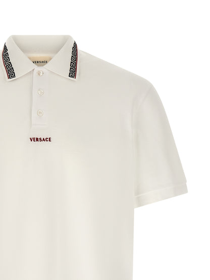 Polo de Algodón Blanco Versace