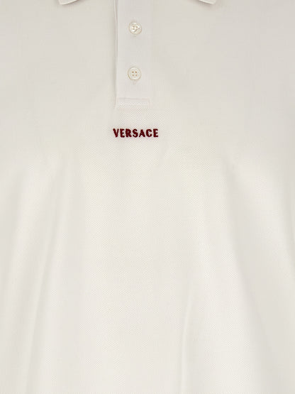 Polo de Algodón Blanco Versace
