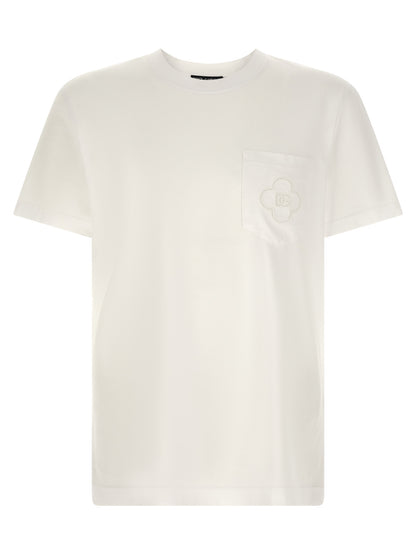 T-shirt en coton blanc essentiel à votre garde-robe Dolce & Gabbana