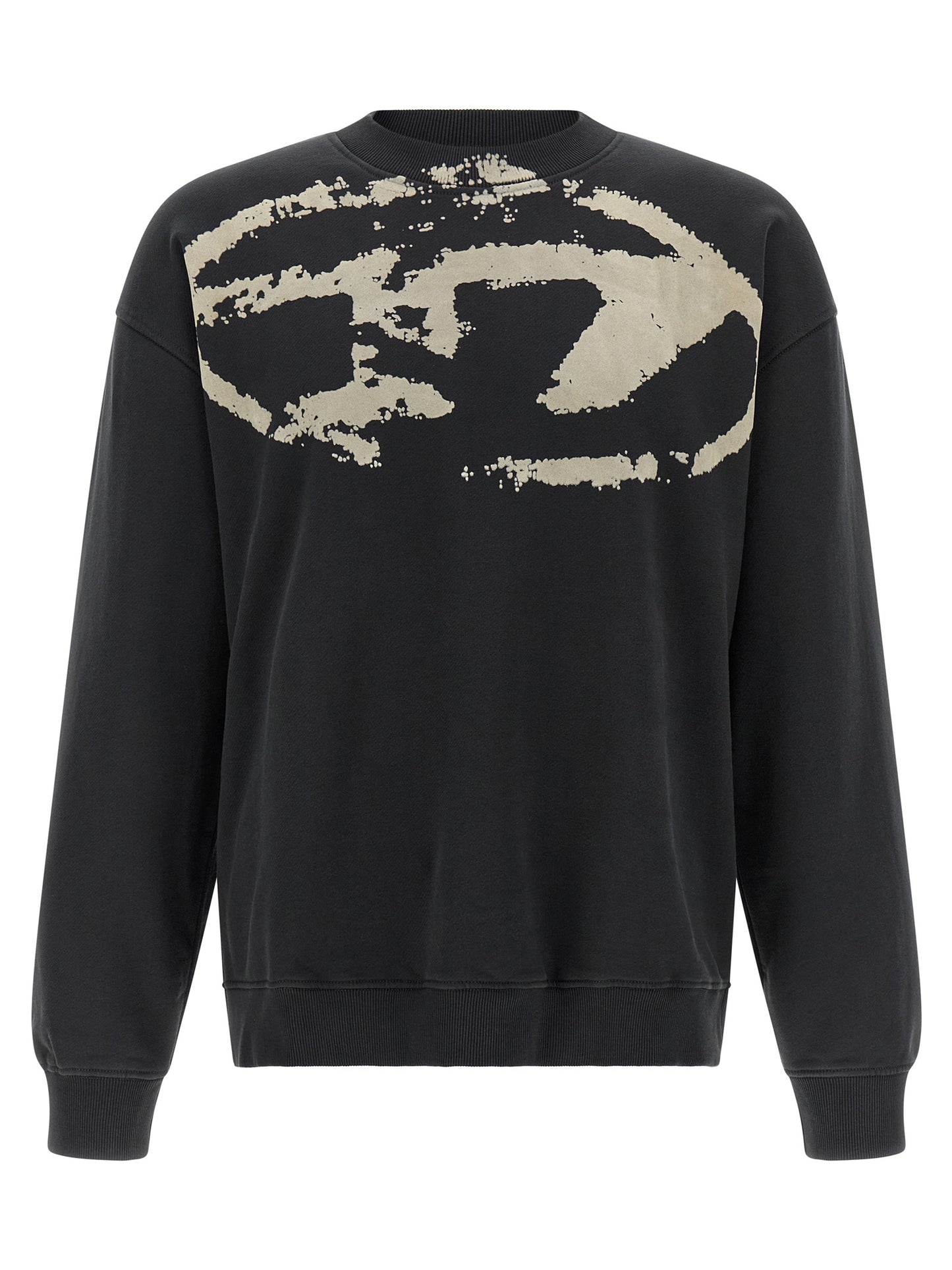 Sweat-shirt Diesel en coton noir à la coupe décontractée et au design unique