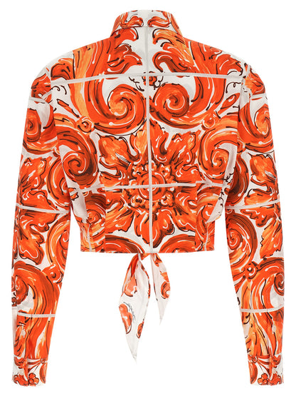Chemisier en coton orange Dolce & Gabbana