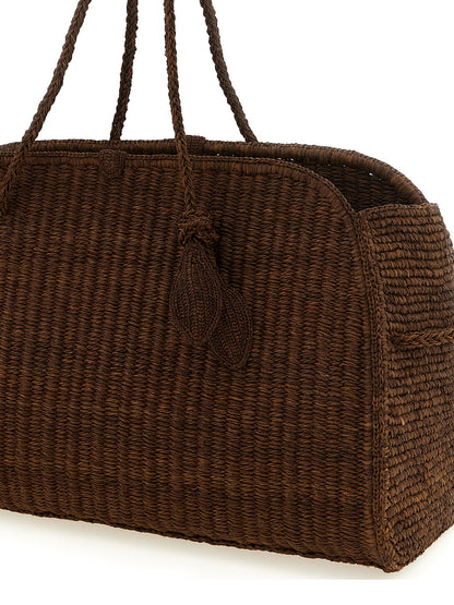 Bolso tote Jacquemus de rafia marrón