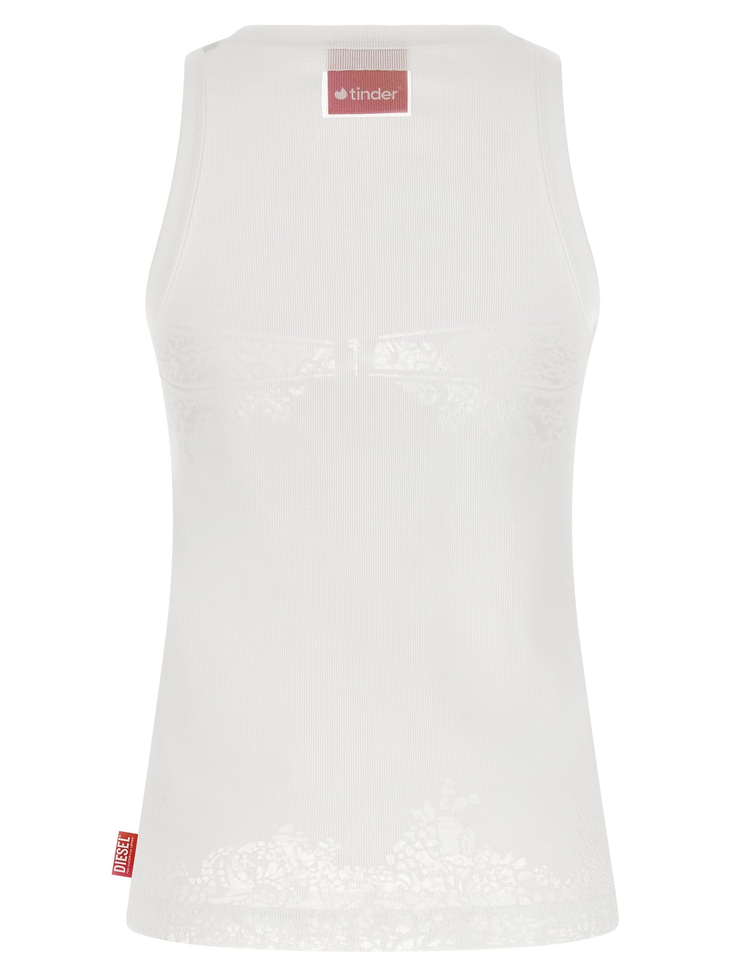 Camisetas sin mangas de algodón blancas Diesel