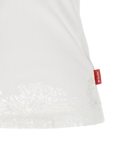 Camisetas sin mangas de algodón blancas Diesel