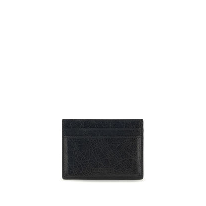 Porte-cartes Balenciaga cuir Ovis Aries Le City Noir