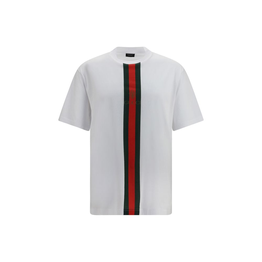 T-shirt Gucci en Coton Blanc Coupe Droite