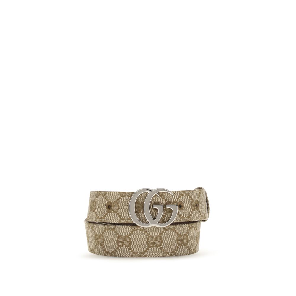 Cinturón Gucci regular de tela beige