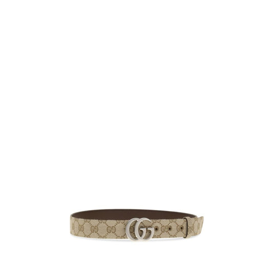 Cinturón Gucci regular de tela beige