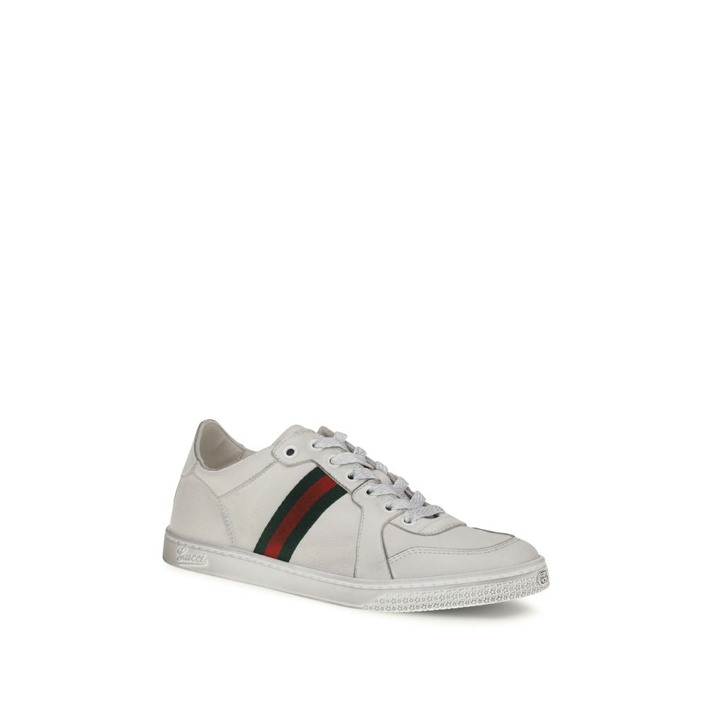 Baskets Gucci Bos Taurus en cuir de veau blanc