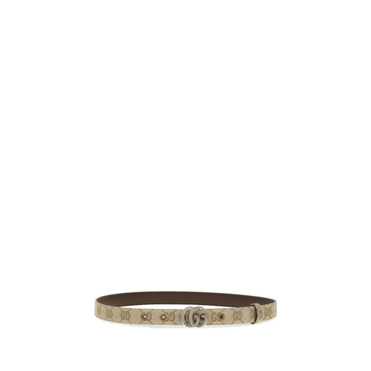 Cinturón Delgado de Tela Beige Gucci