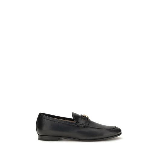 Mocasines sin cordones Valentino Garavani de piel de becerro negra Bos Taurus