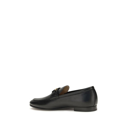 Mocassins à enfiler Valentino Garavani en cuir de veau noir