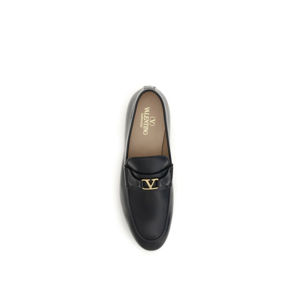 Mocassins à enfiler Valentino Garavani en cuir de veau noir