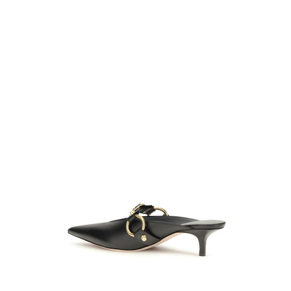 Mules Balenciaga de piel de becerro negra Bos Taurus