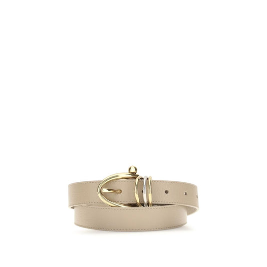 Cinturón regular Chloé de piel de becerro beige Bos Taurus