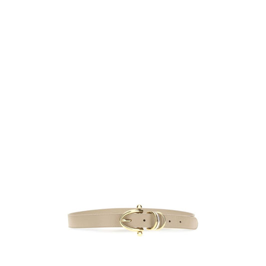 Cinturón regular Chloé de piel de becerro beige Bos Taurus