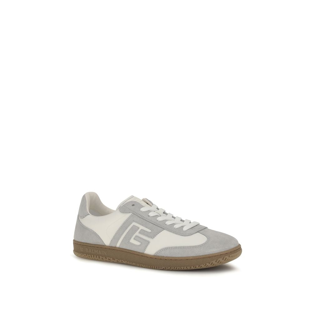 Balmain Bos Taurus Baskets Blanches en Cuir - Silhouette Sportive Moderne