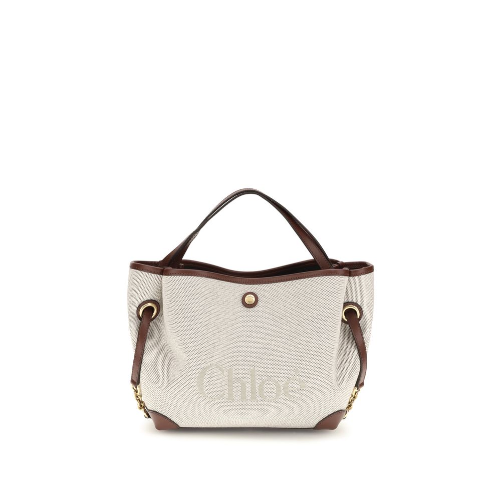 Bolso de hombro Chloé de tela beige