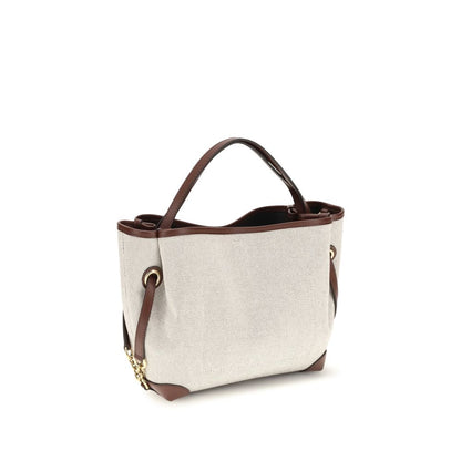 Bolso de hombro Chloé de tela beige