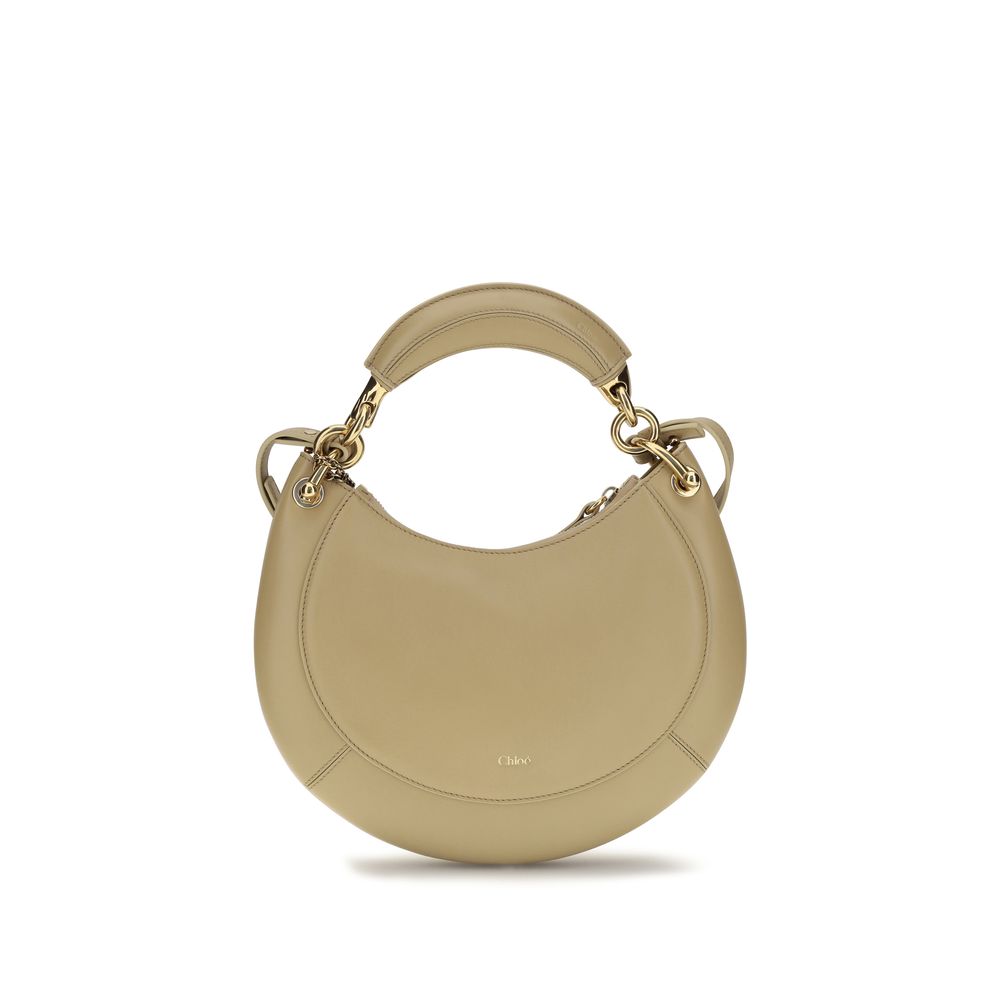 Chloé Sac bandoulière en cuir de veau beige Bos Taurus