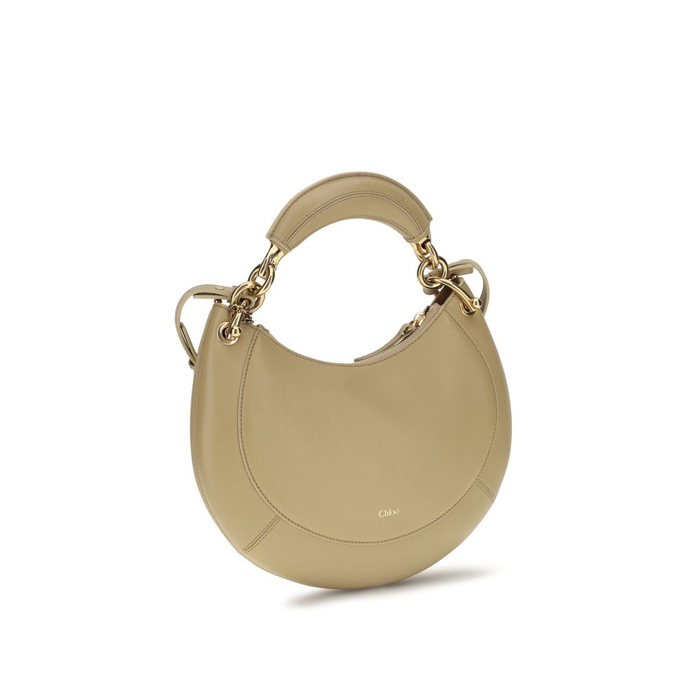 Chloé Sac bandoulière en cuir de veau beige Bos Taurus