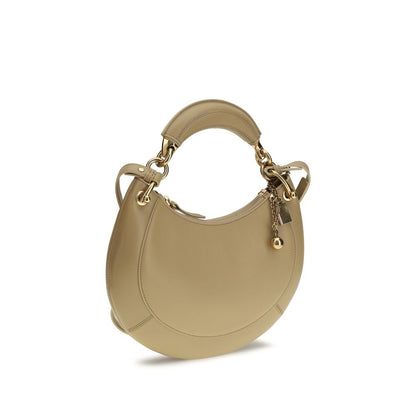 Chloé Sac bandoulière en cuir de veau beige Bos Taurus