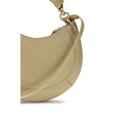 Chloé Sac bandoulière en cuir de veau beige Bos Taurus